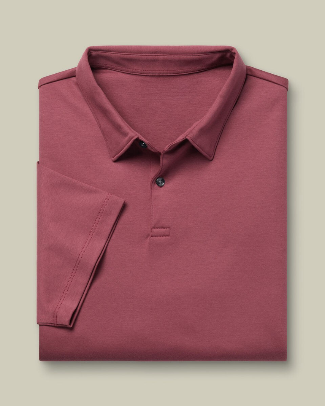 Flat Collar Polo - Dusty Rose
