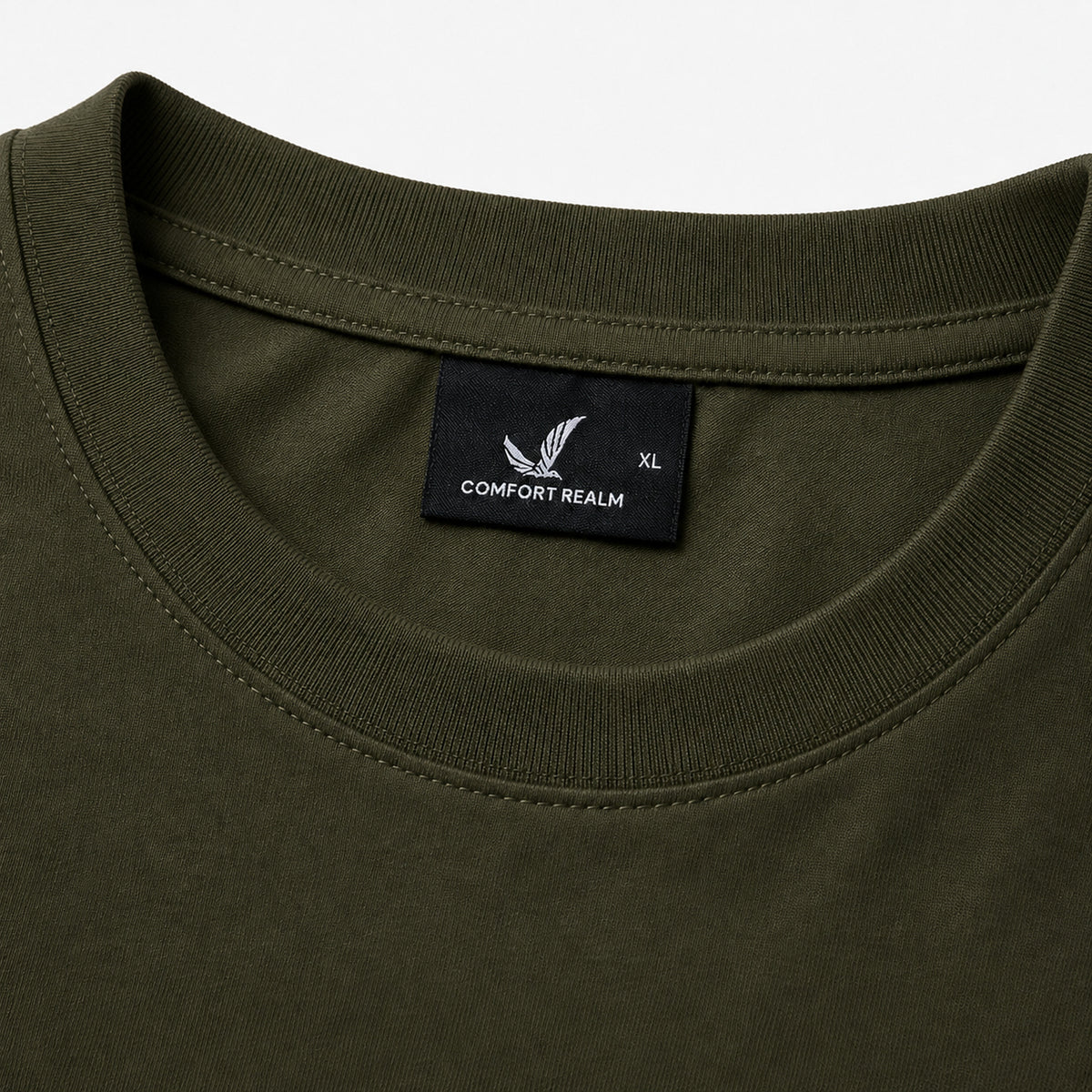 Drop Shoulder Oversized T-Shirt - Olive