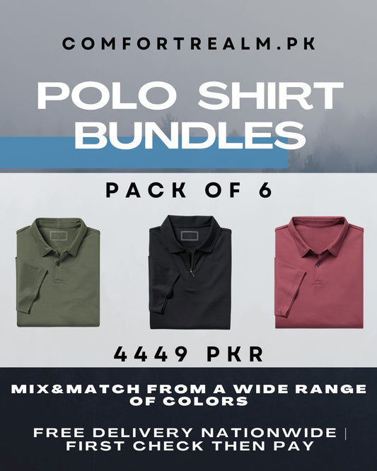 Pack of 6 - Basic Polo