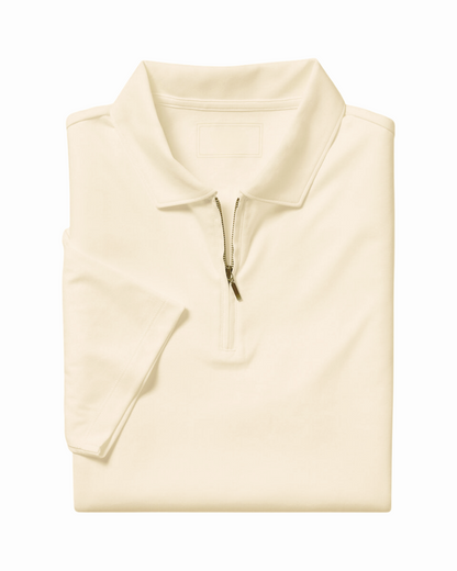 Zipper Polo - Ecru