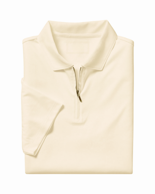Zipper Polo - Ecru