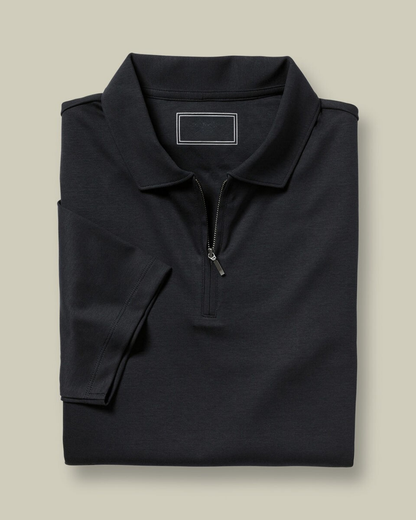 Zipper Polo - Black