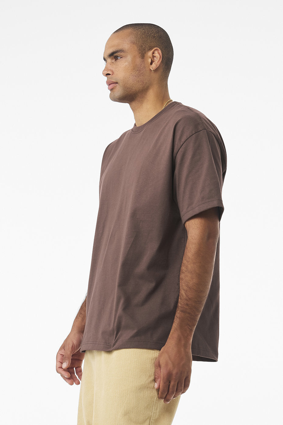 Drop Shoulder Oversized T-Shirt - Chocolate