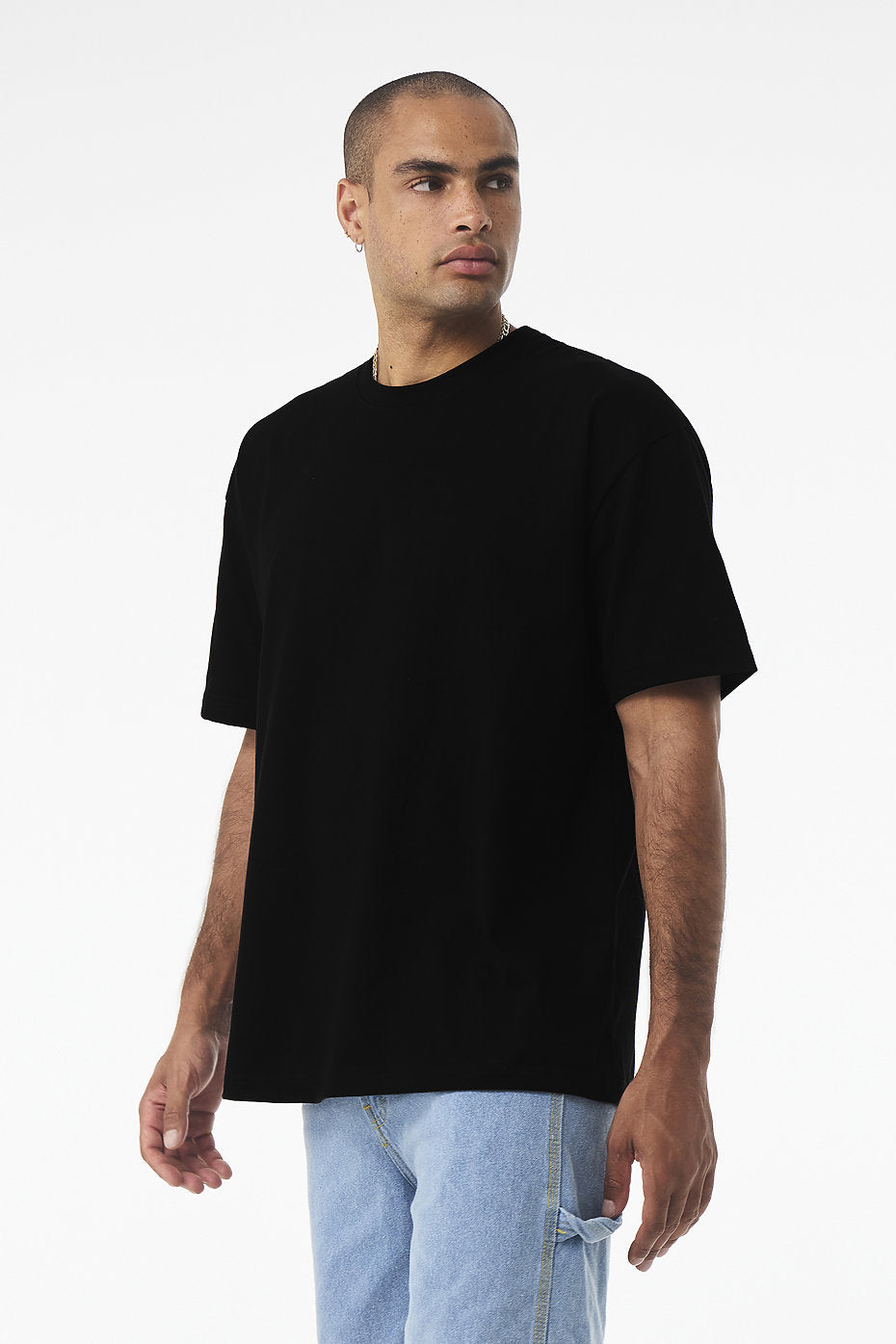 Drop Shoulder Oversized T-Shirt - Black