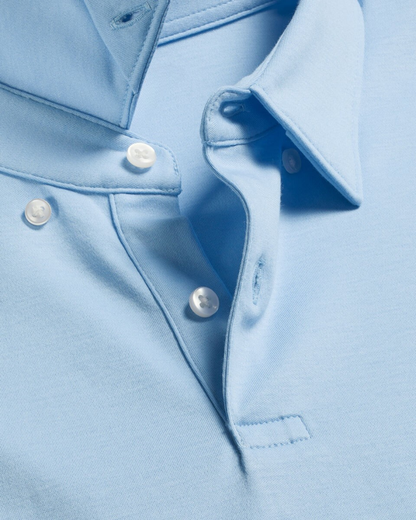 Flat Collar Polo - Powder Blue