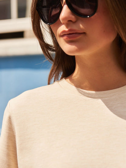 Crew Neck T-Shirt - Ivory