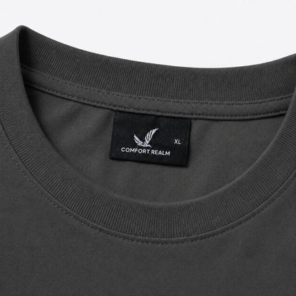 Drop Shoulder Oversized T-Shirt - Charcoal