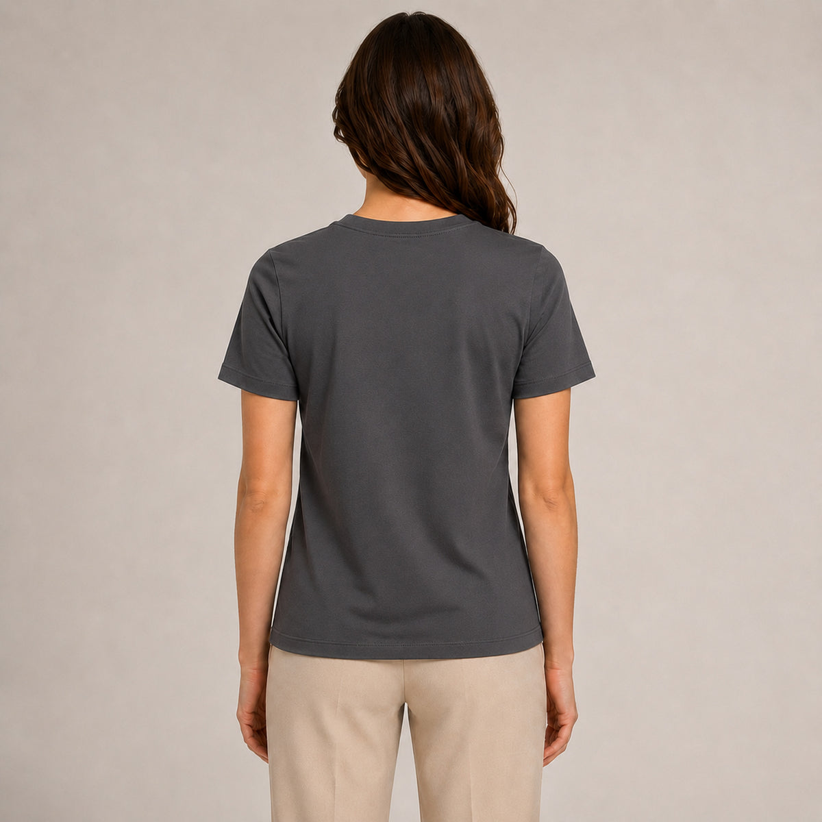 Crew Neck T-Shirt - Dark Grey