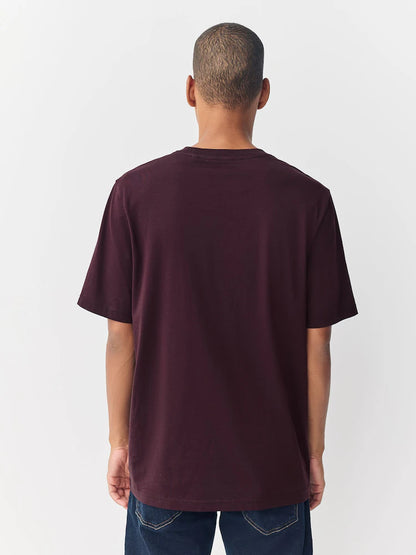 Crew Neck T-Shirt - Wine