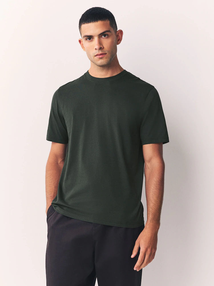 Crew Neck T-Shirt - Forest Green