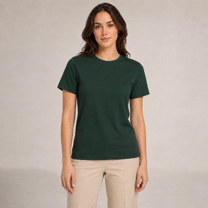 Crew Neck T-Shirt - Forest Green