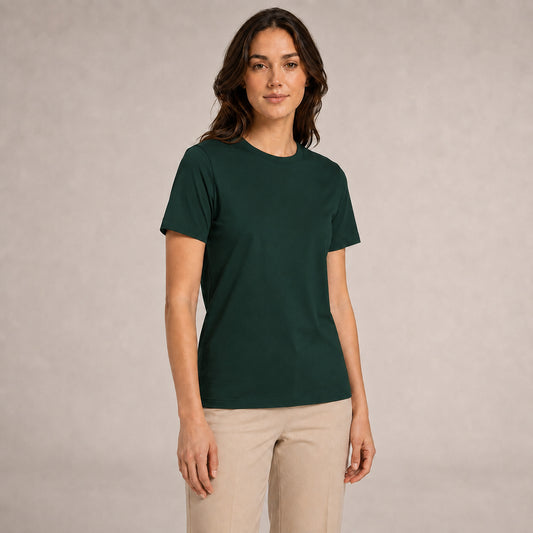 Crew Neck T-Shirt - Forest Green