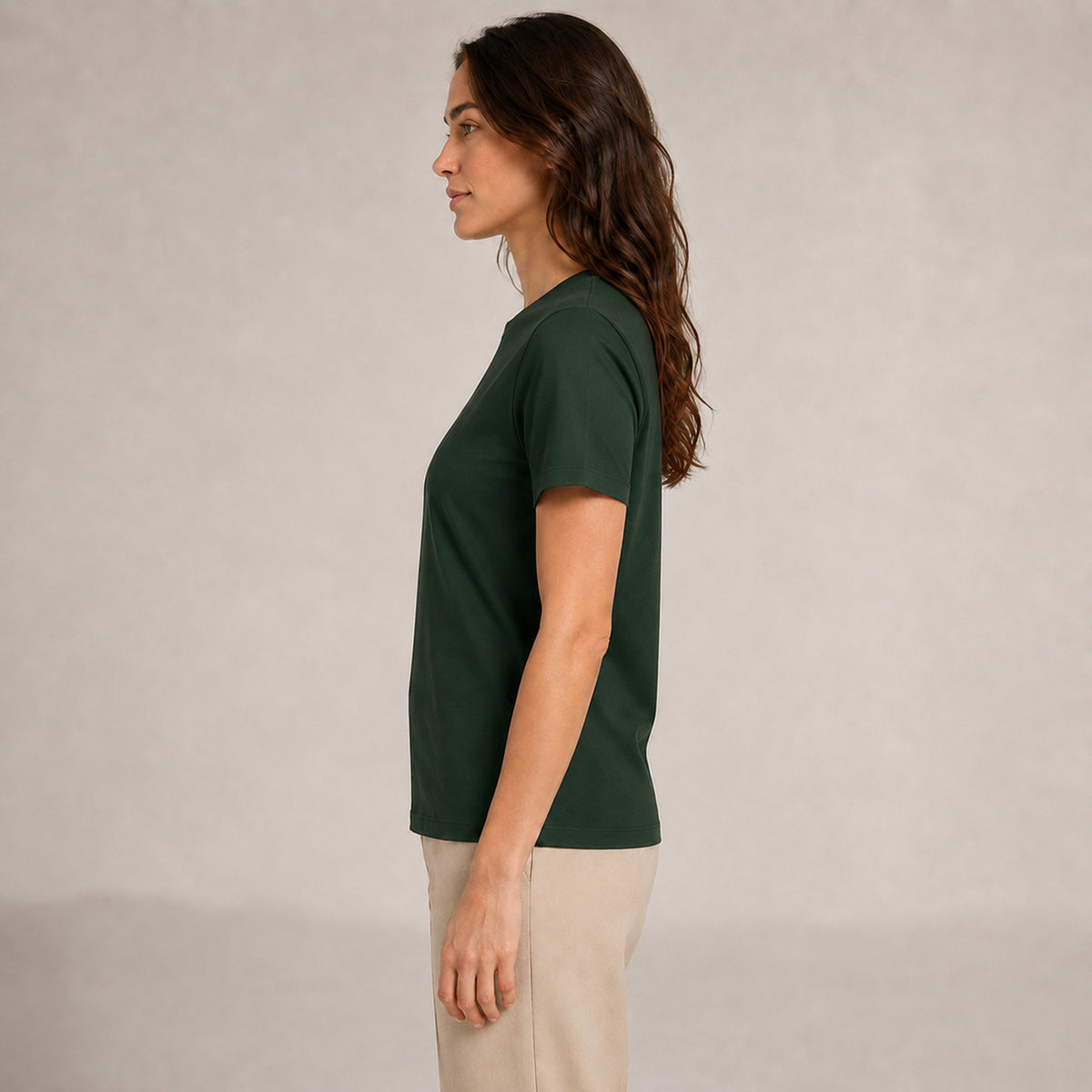 Crew Neck T-Shirt - Forest Green