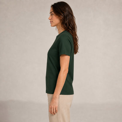 Crew Neck T-Shirt - Forest Green