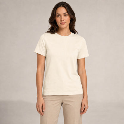 Crew Neck T-Shirt - Ivory