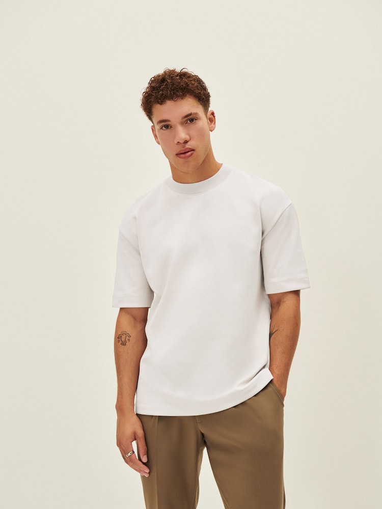 Drop Shoulder Oversized T-Shirt - White
