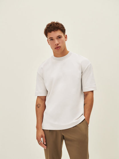 Drop Shoulder Oversized T-Shirt - White