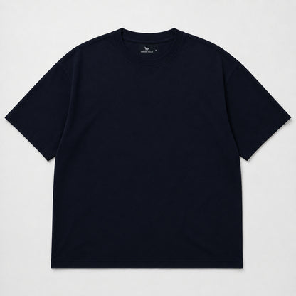 Drop Shoulder Oversized T-Shirt - Navy