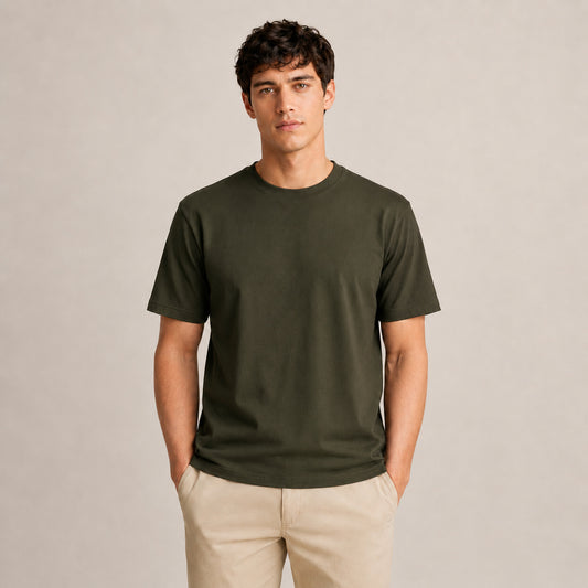 Crew Neck T-Shirt - Olive