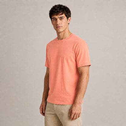 Crew Neck T-Shirt - Peach
