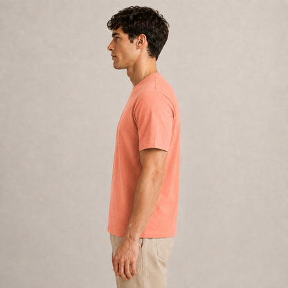 Crew Neck T-Shirt - Peach