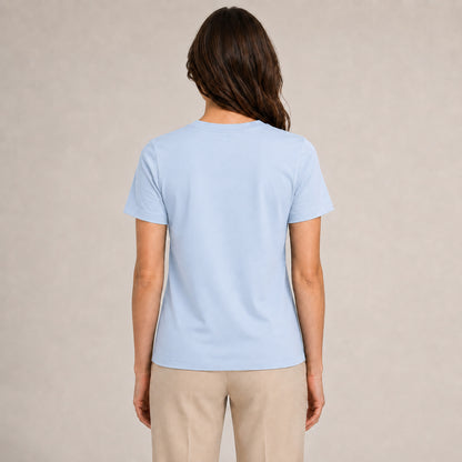Crew Neck T-Shirt - Powder Blue