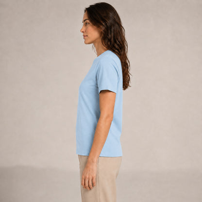 Crew Neck T-Shirt - Powder Blue