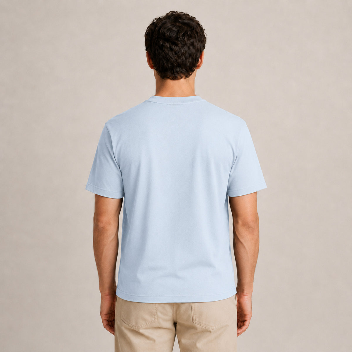 Crew Neck T-Shirt - Powder Blue