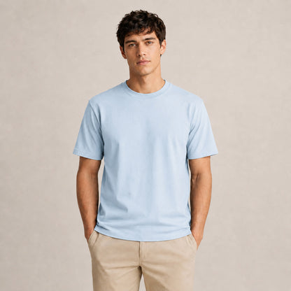 Crew Neck T-Shirt - Powder Blue