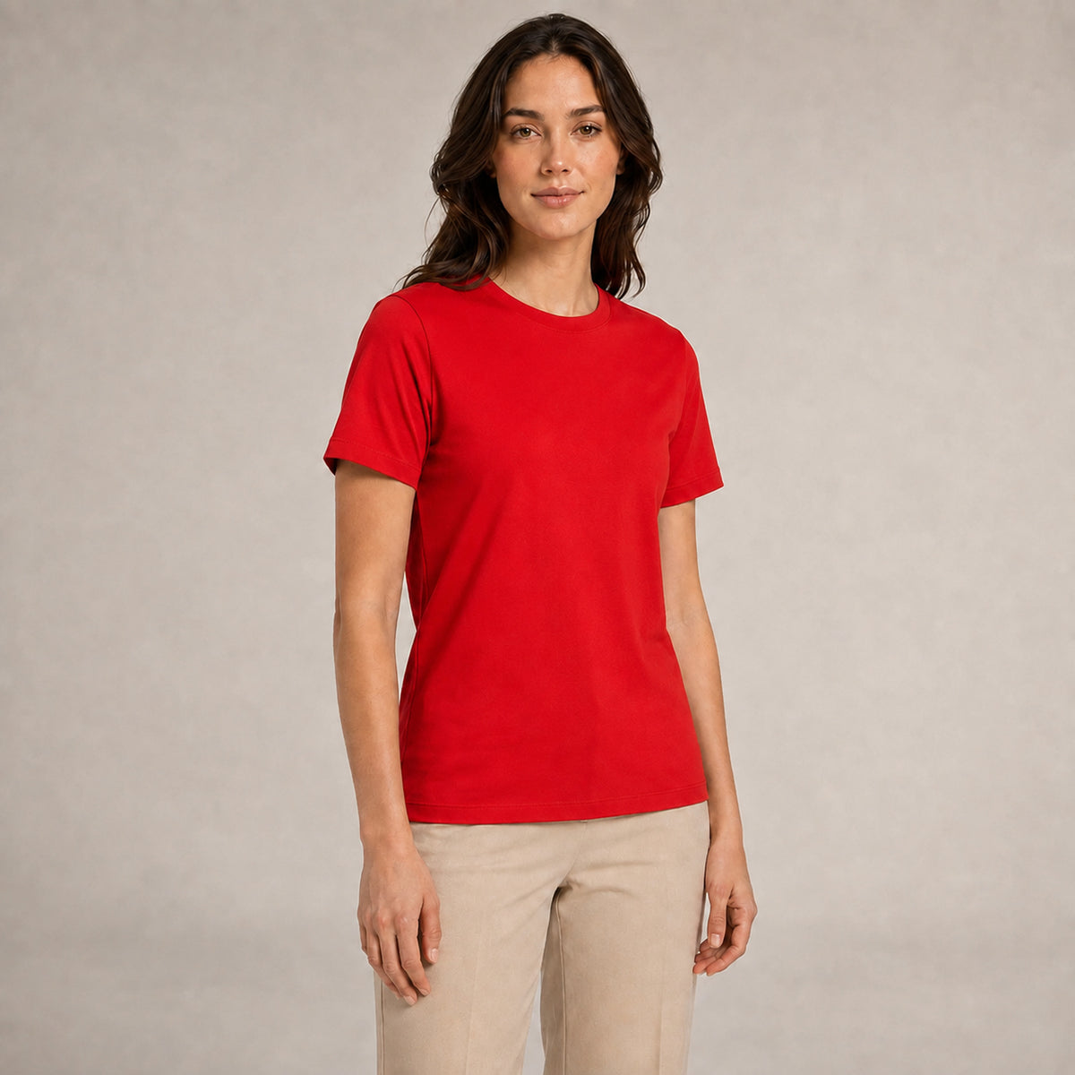 Crew Neck T-Shirt - Red