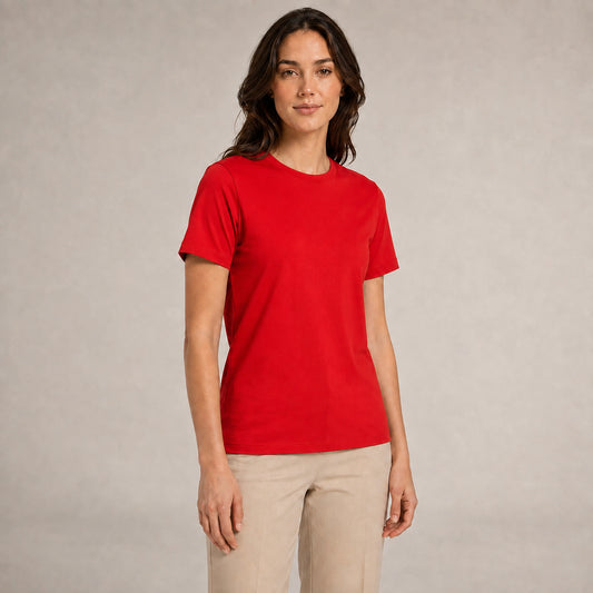 Crew Neck T-Shirt - Red