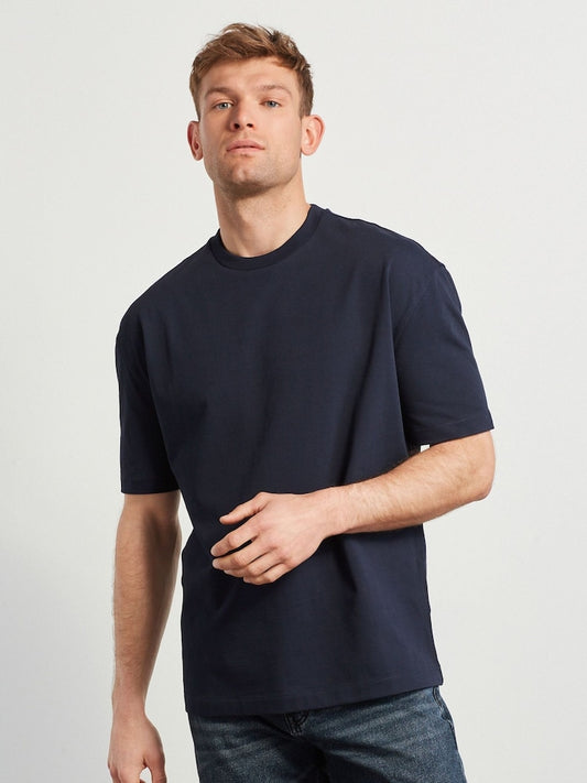 Drop Shoulder Oversized T-Shirt - Navy