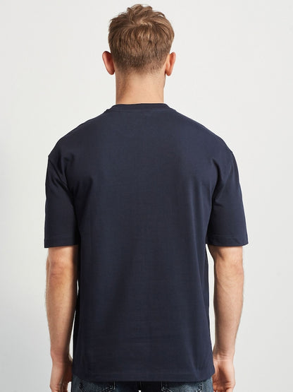 Drop Shoulder Oversized T-Shirt - Navy