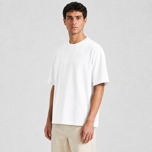 Drop Shoulder Oversized T-Shirt - White