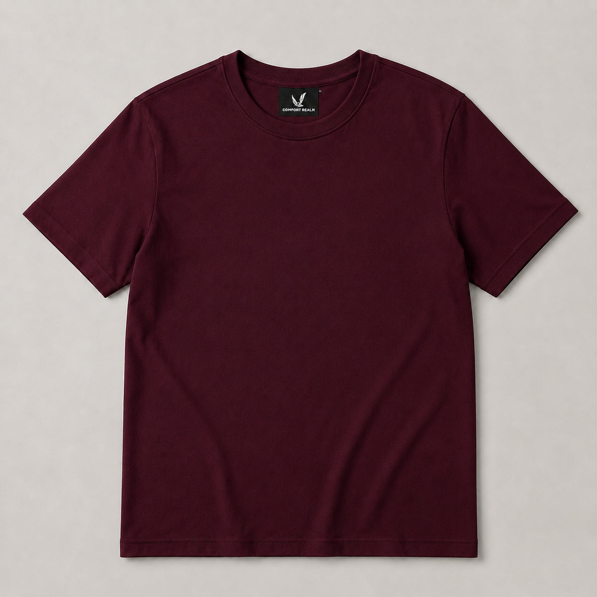 Crew Neck T-Shirt - Wine