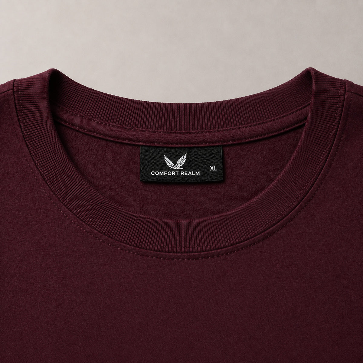 Crew Neck T-Shirt - Wine
