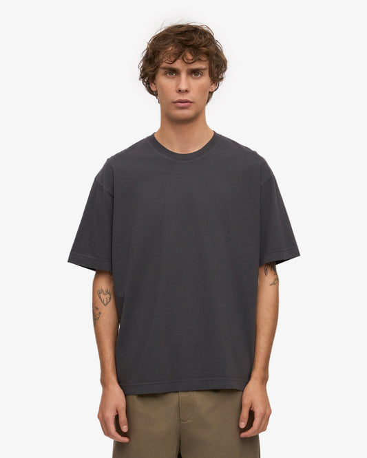 Drop Shoulder Oversized T-Shirt - Charcoal