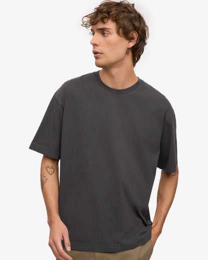 Drop Shoulder Oversized T-Shirt - Charcoal