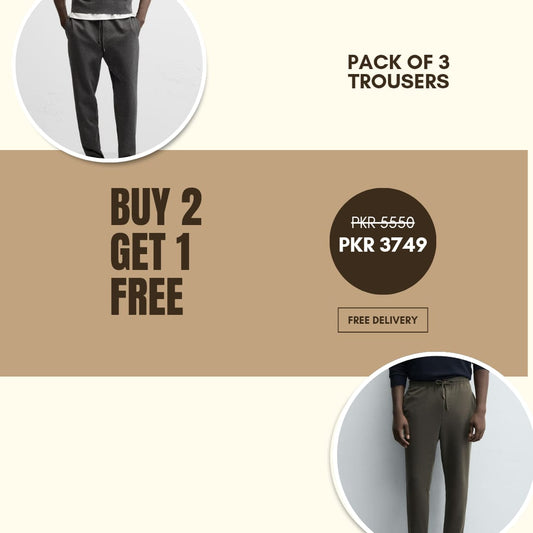 Pack of 3 - Basic Trousers